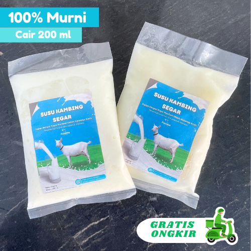 

SUSU KAMBING SEGAR CAIR MURNI 100% 200ML BEKU CIBIRU BANDUNG