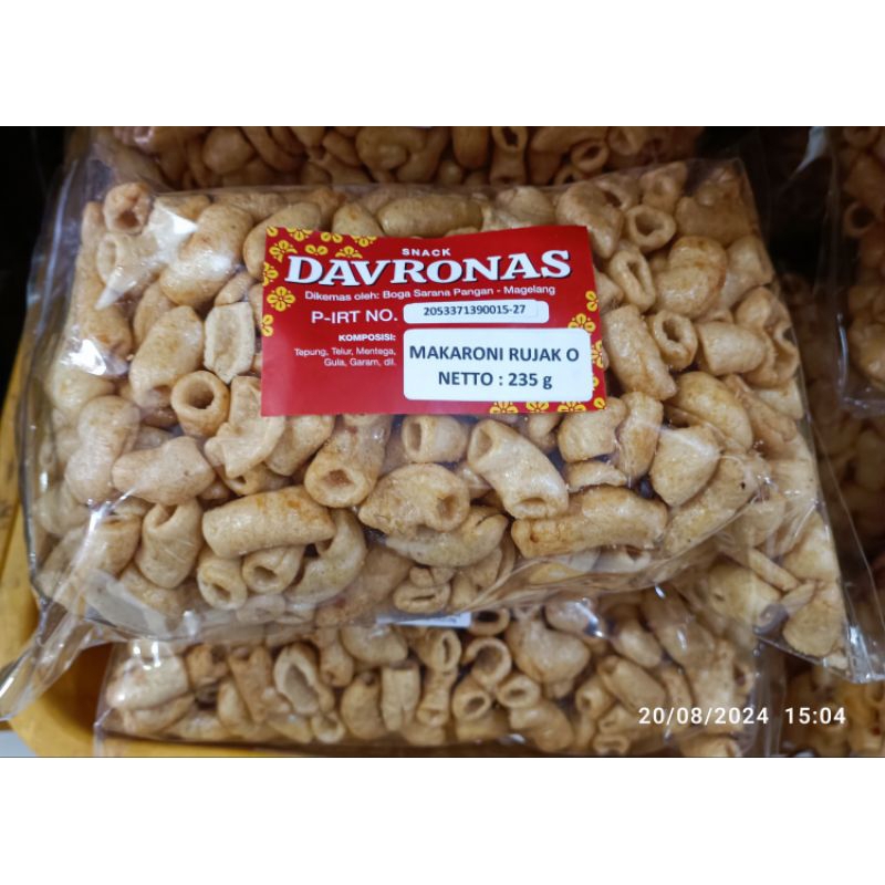 

Makaroni Sambal Rujak Davronas 235gr camilan khas Magelang Jateng Jogja Wonosobo