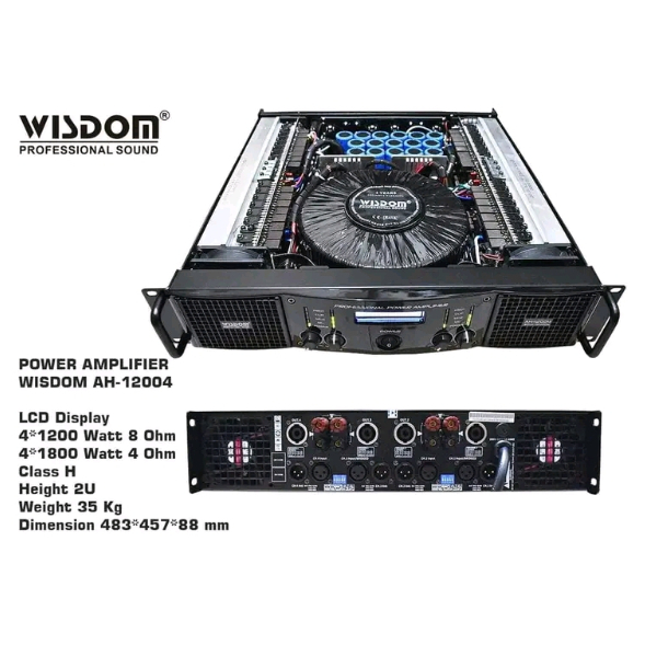 Power Amplifier WISDOM AH 12004 AH-12004 AH12004 4 Channel ORIGINAL