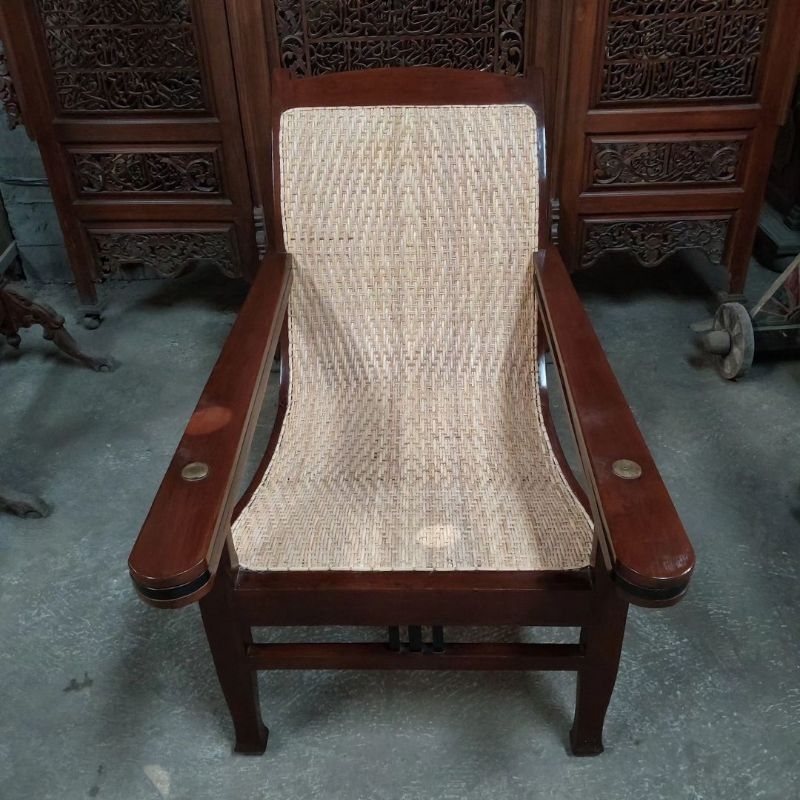 Kursi Sunat Rotan Kayu Jati Lawas
