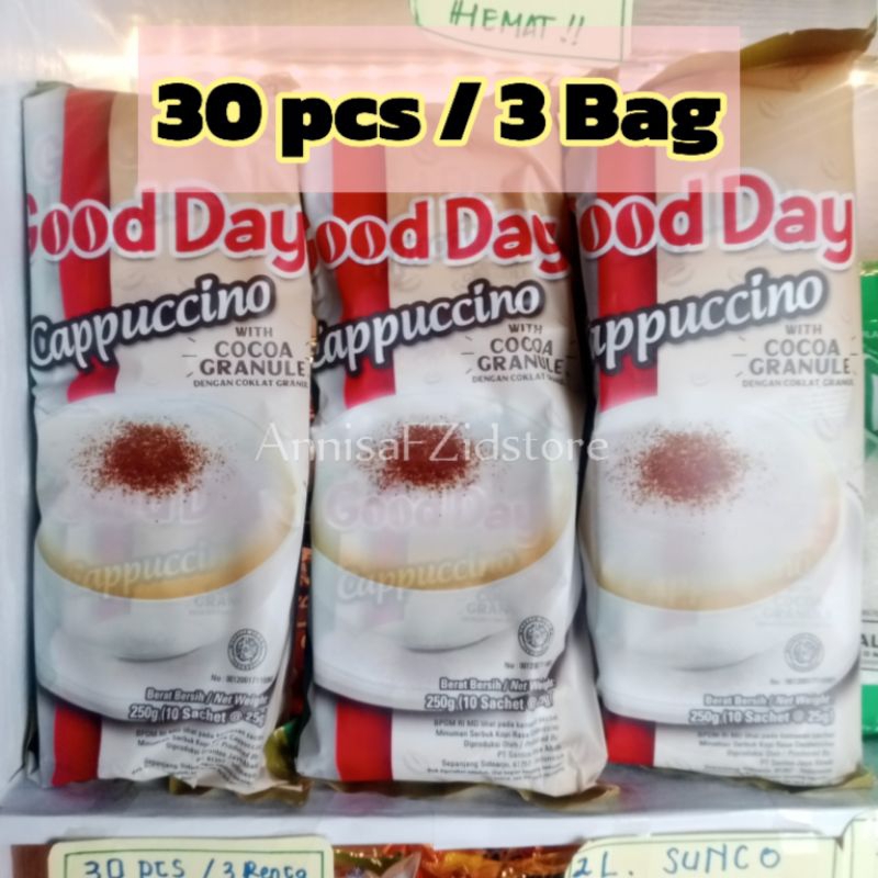 

3 Rcg 30 pcs GOOD DAY CAPPUCINO 25G // minuman Coffee cappucino coklat granole // Pati JATENG