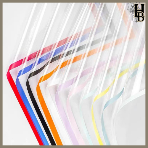 

Kertas Buket Bunga Transparan List Warna Flower Wrapping Waterproof 6007