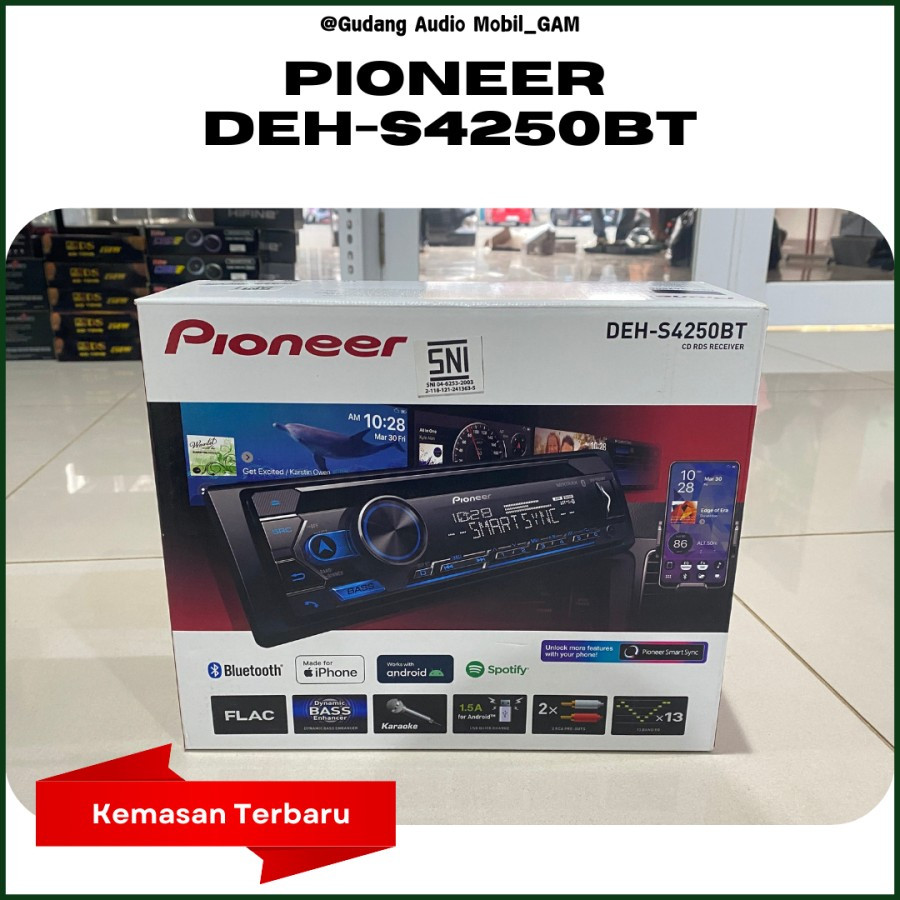 TAPE MOBIL AUDIO PIONEER DEH-S4250BT BLUETOOTH SINGLE DIN