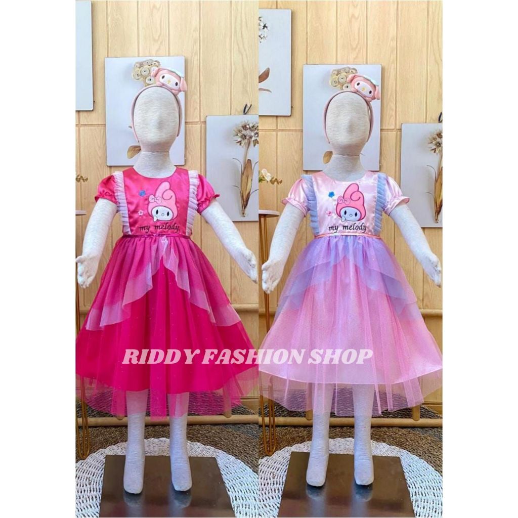 DRESS PESTA CINNAMOROLL ANAK PEREMPUAN USIA 3 - 8 TAHUN / GAUN KARAKTER VIRAL ANAK CEWEK - BAJU ULTA