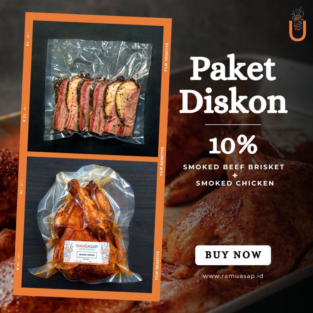 

Bundling Daging Sapi & Ayam Asap Smoked Brisket (Free Saus)