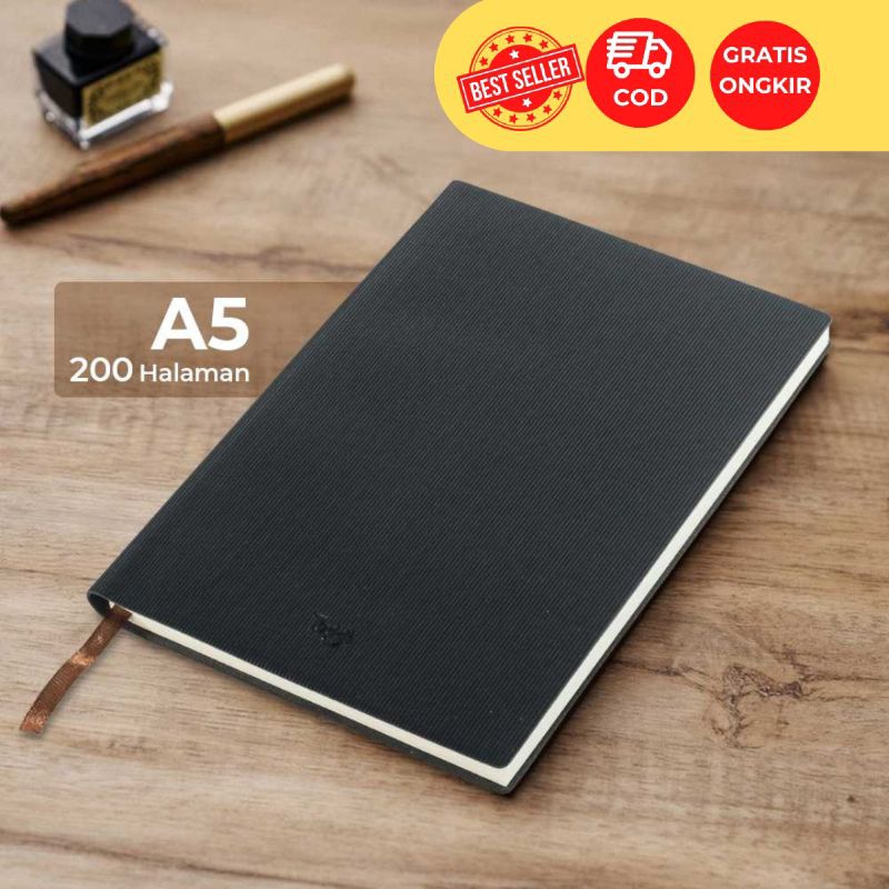 

Buku Jurnal Leather TD100 Notebook Diary A5 70GSM 200 Halaman Grid Catatan
