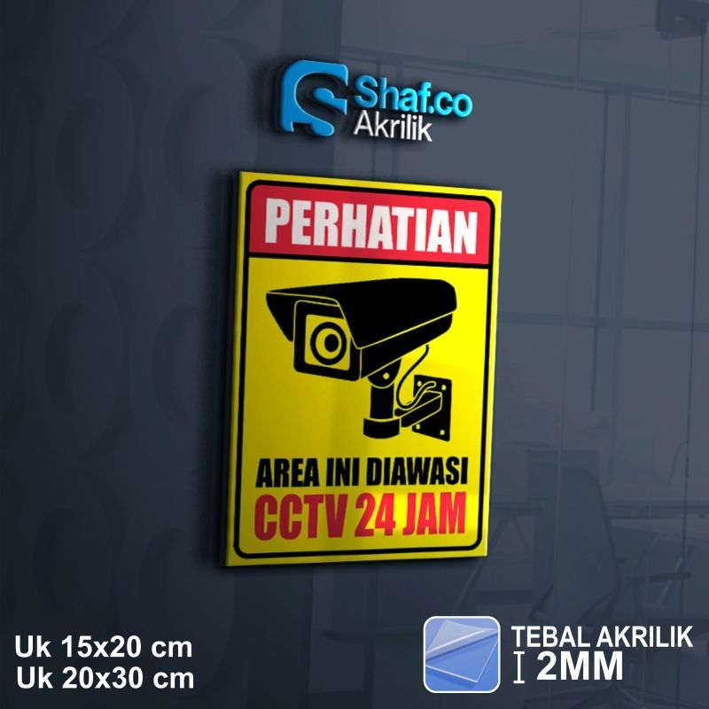 

AKRILIK SIGN BOARD CCTV 24 JAM PORTRAIT // ACRYLIC // RAMBU // // 2 MM