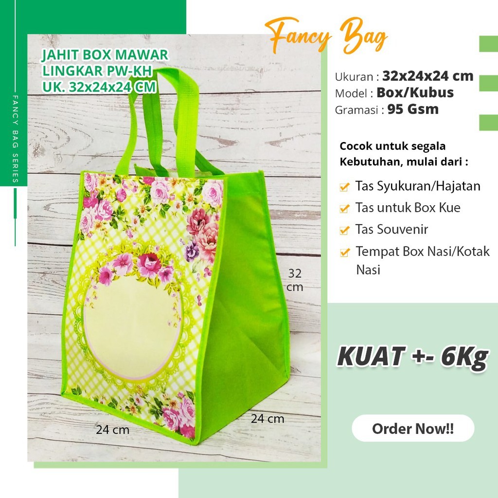 

Tas Aqiqah Tas Nasi Box Tas Spunbond Kotak Nasi Tas Hajatan Tas Berkat Hajatan Laminasi 32X24X24