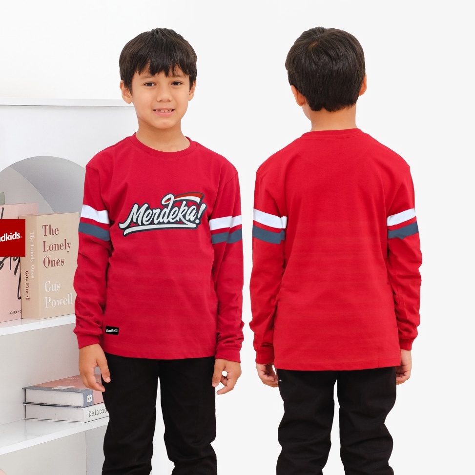 Paling Disukai Baju 17 Agustus Anak Laki laki Merah Putih Kaos Couple Lengan Panjang Merah Putih Mer