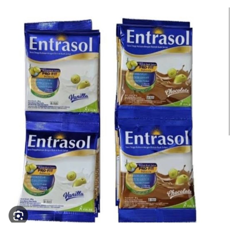 

Entrasol sachet vanilla dan coklat 20gr