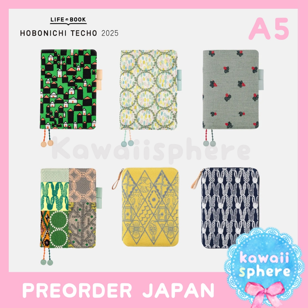 

Hobonichi Techo 2025 A5 (Cover Only) | Mina Perhonen | Hobonichi 2025 | Preorder Handcarry Japan