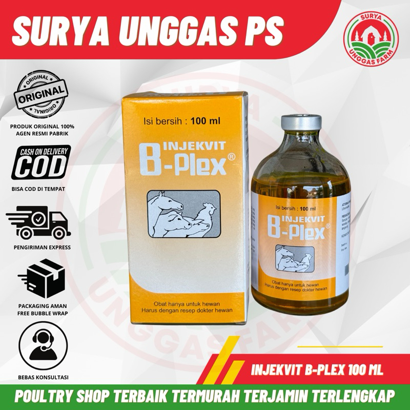 INJEKVIT B-PLEX 100 ML MEDION -  Vitamin B Complex Untuk Hewan Lengkap