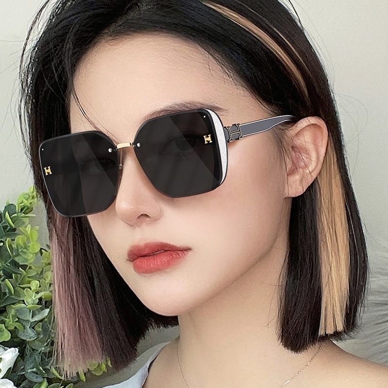 3M_Kacamata Hitam Titanium Kotak H Wanita Sunglasses New Arrival Import Kacamata Fashion