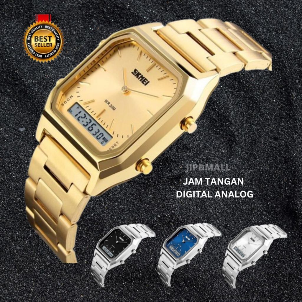 Jipdtime Jam Tangan Digital Analog Pria Sporty Executive Bussiness Party Watch 1220