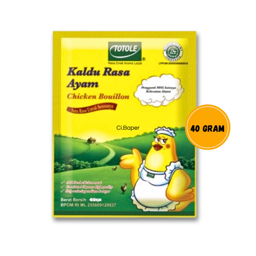 

Totole Kaldu Ayam 40gram / Penyedap Makanan Rasa Ayam 40gr