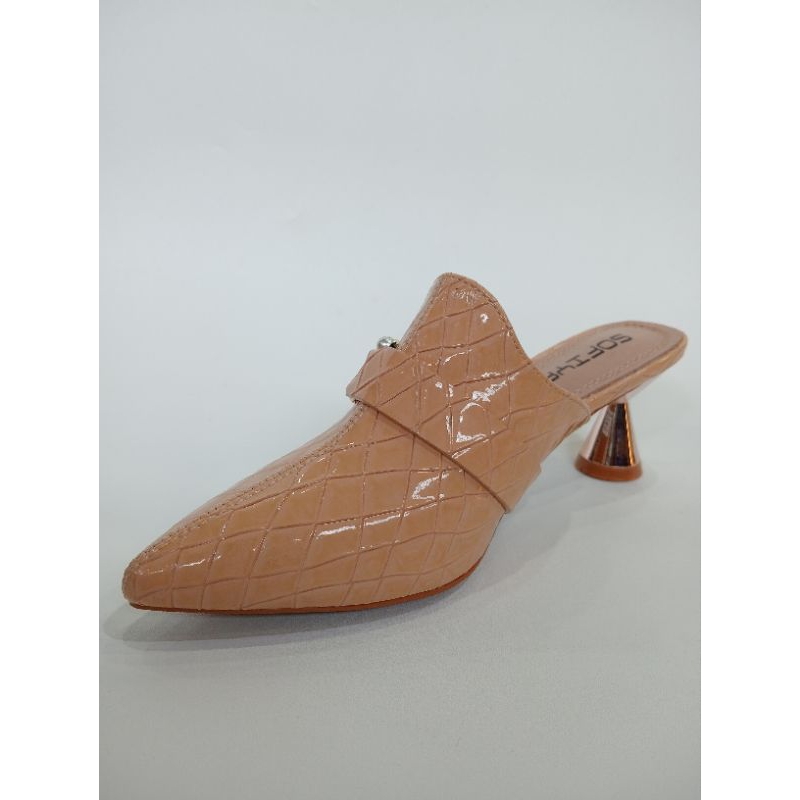 SEPATU WANITA HEELS SOFIYA 8009 - 2 WARNA KREM, HITAM & APRIKOT SIZE 36,37,38,39,40 NEW 