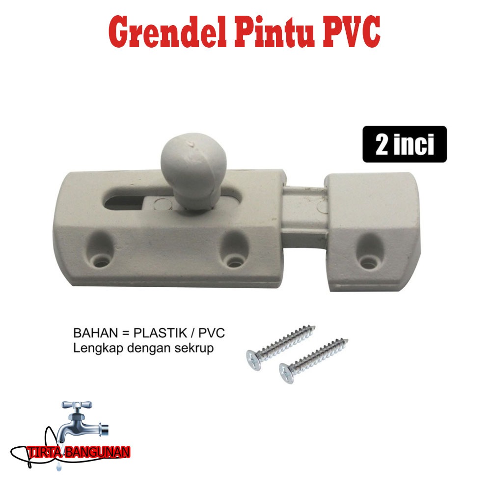 Grendel Pintu Toilet Slot Pintu Kamar Mandi Slot Bahan Plastik