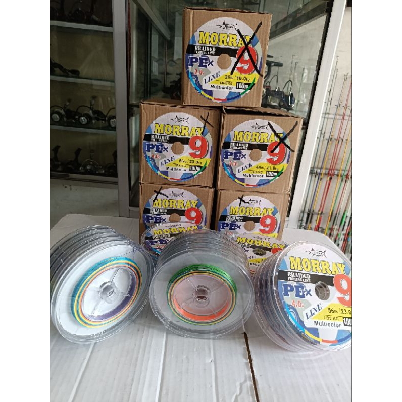 Senar PE Todak Morray X9 (100 m ) #PE 0.8,#PE 1.0, #PE 2.0, #PE 3..0, #PE 4.0