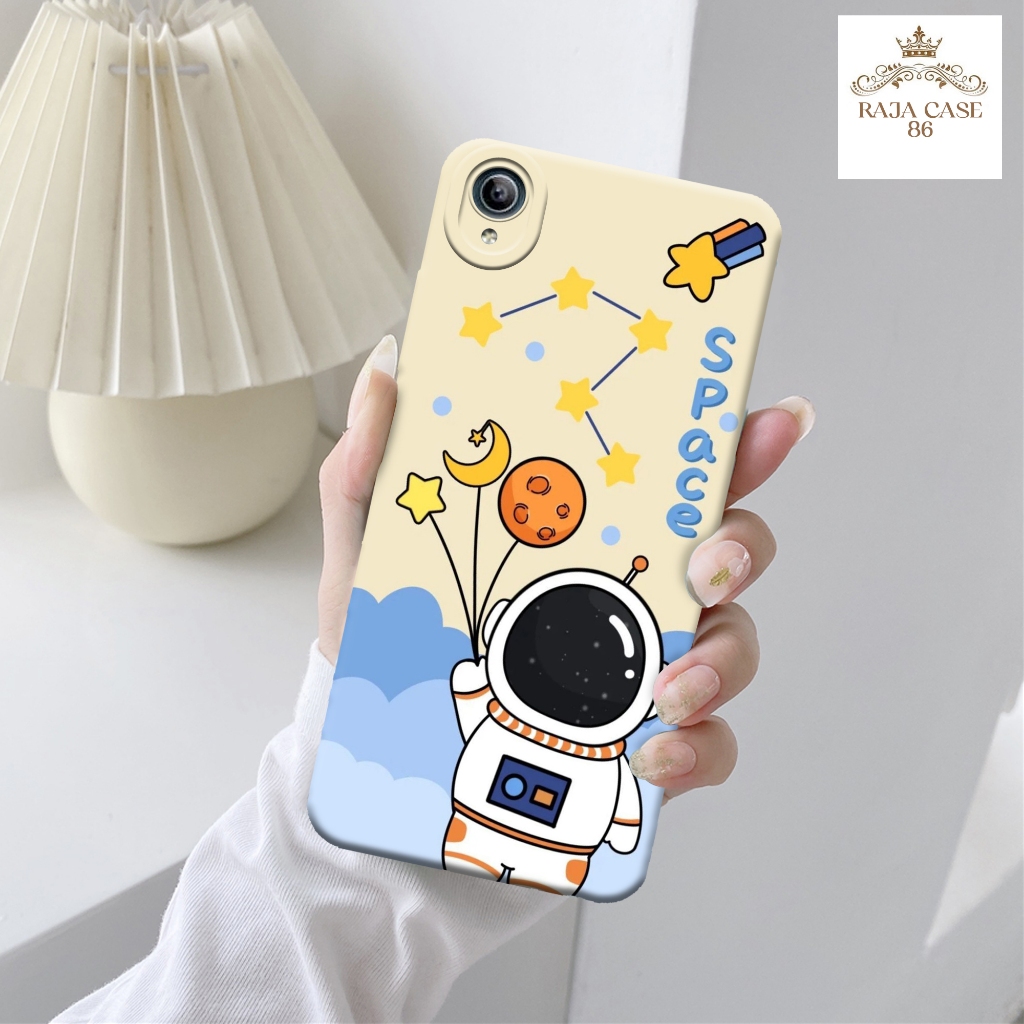 Softcase Vivo y91c - Rajacase-  Casing Vivo y91c - Motif case astronot - Vivo - Softcase Vivo y91c P