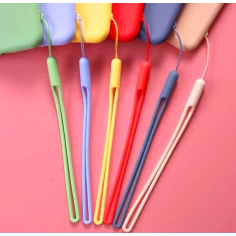 Tali Gantungan HP/Kunci Tali Pendek Tali Lanyard Bahan Silikon Strap HP Phone Strap