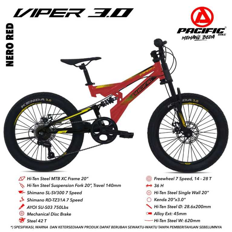 SEPEDA MTB 20" PACIFIC VIPER 3.0