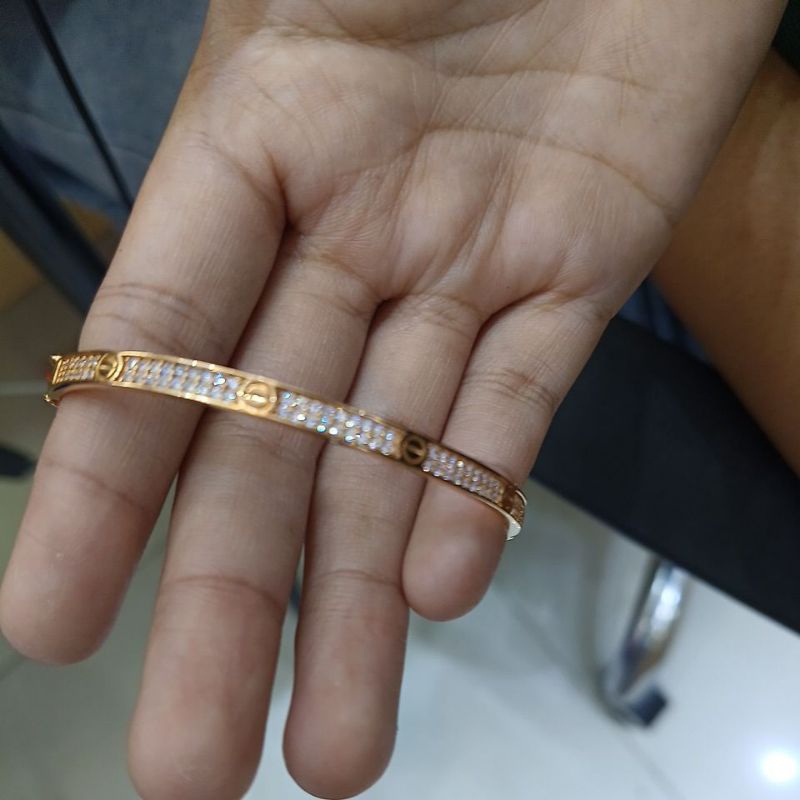 Gelang emas keroncong Cartier mpp ggf 8k poles