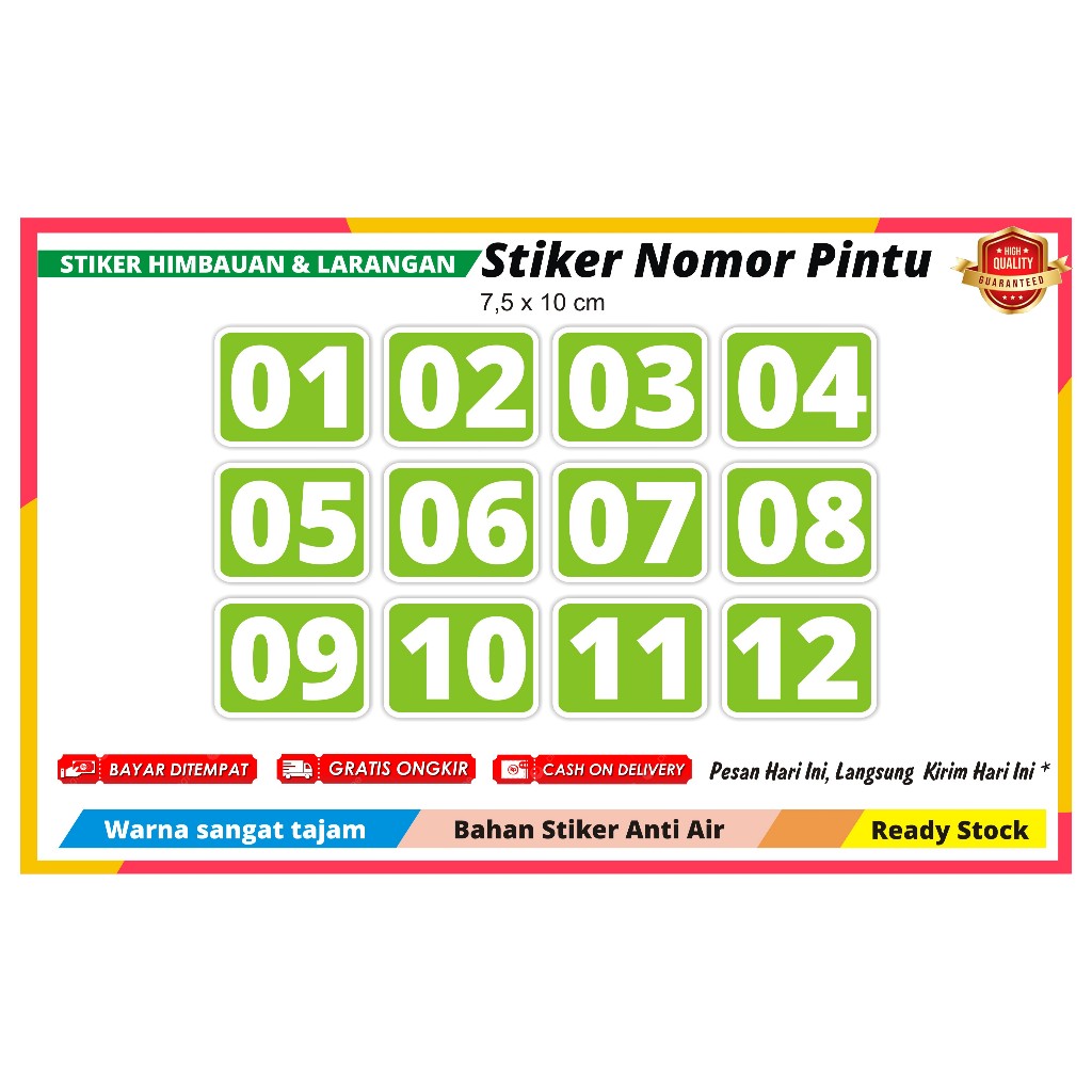 

STIKER NOMOR PINTU