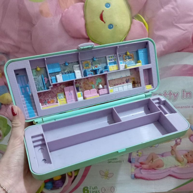 polly pocket pencil case ori bluebird