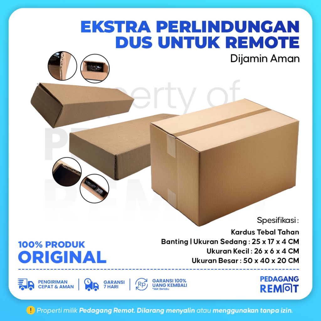 

Ekstra Perlindungan Dus Untuk Remote / Dus Tambahan Untuk Remote