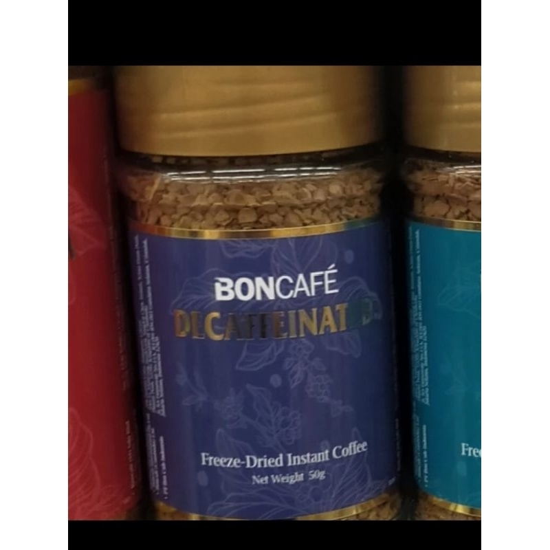 

Boncafe instan coffee decaffeinated kopi bebas kafein 50gr