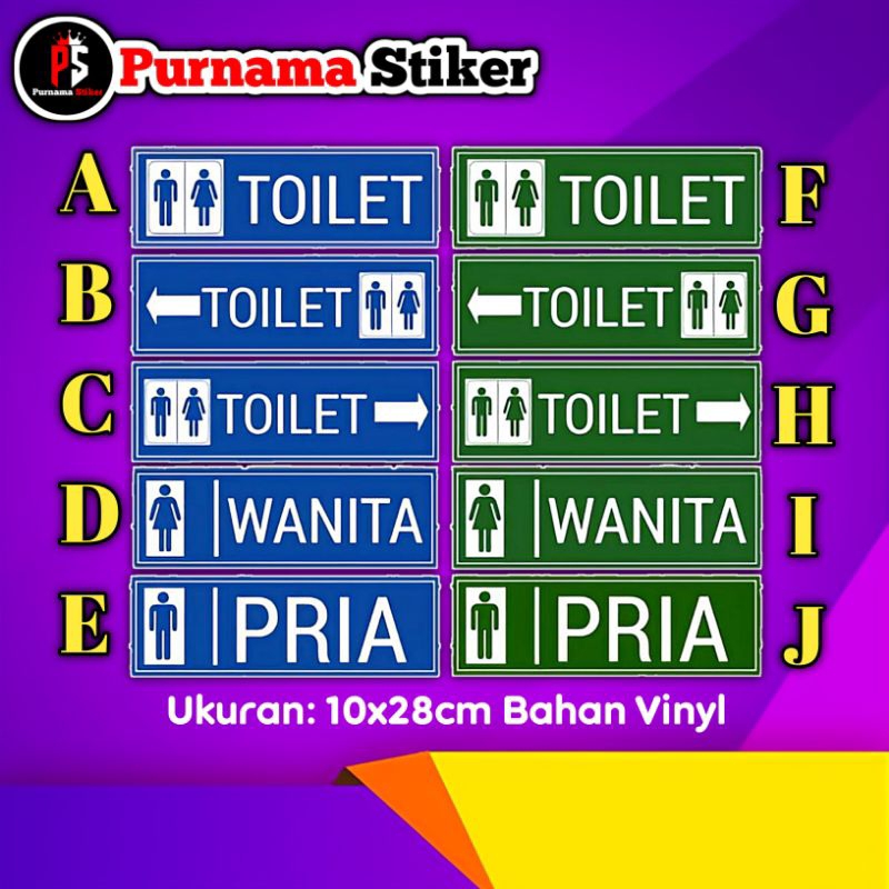 

Stiker Dinding stiker pemberitahuan toilet pria wanita