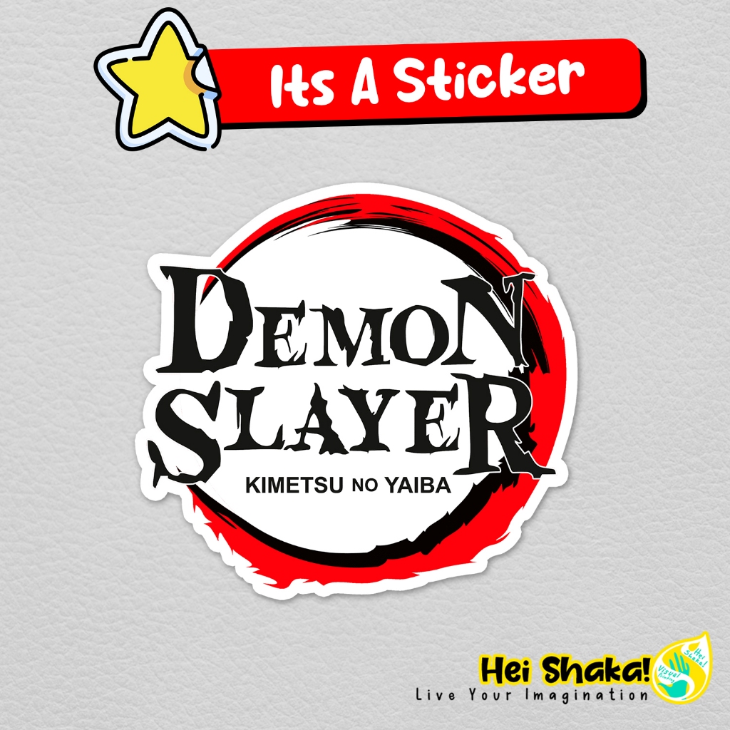 

Stiker Demon Slayer Rounded Logo Sticker Vinyl Anime Manga Jepang Bahan Anti Air