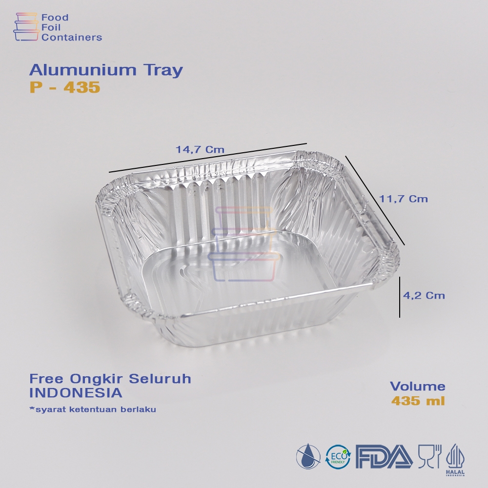 ALUMUNIUM FOIL CUP P435 / mentai rice / lasagna