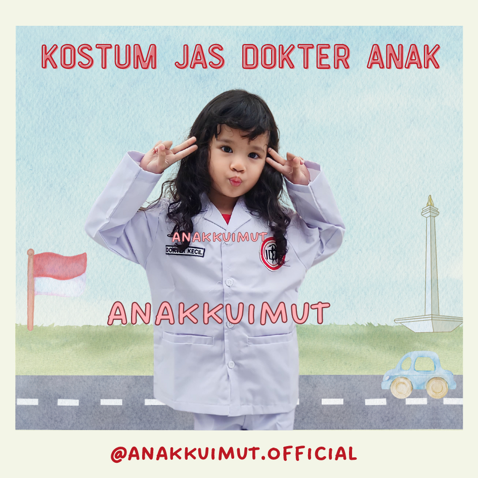 [ANAKKUIMUT] BAJU DOKTER ANAK - KOSTUM DOKTER ANAK - JAS DOKTER ANAK - JAS DOKTER ANAK WARNA PUTIH