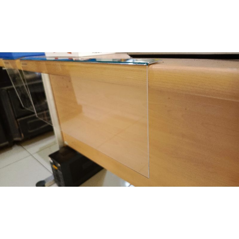 

Papan Nama Acrylic Bening Model Gantung Bawah ukuran 40x16,5