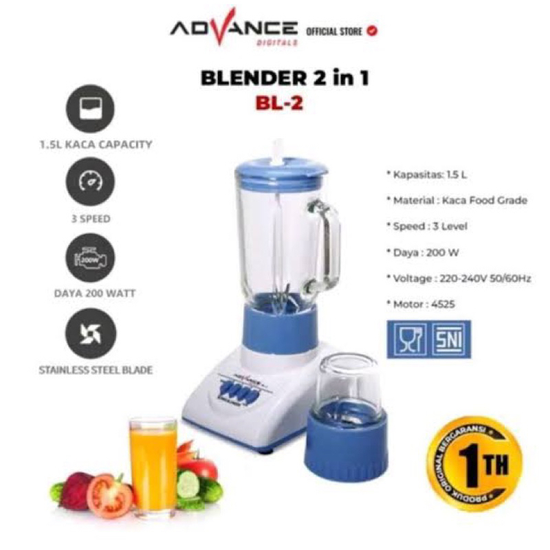 advance blender 2in1 BL 02 - blender advance bl 02 - blender 2in1 advance - advance blender bl 02