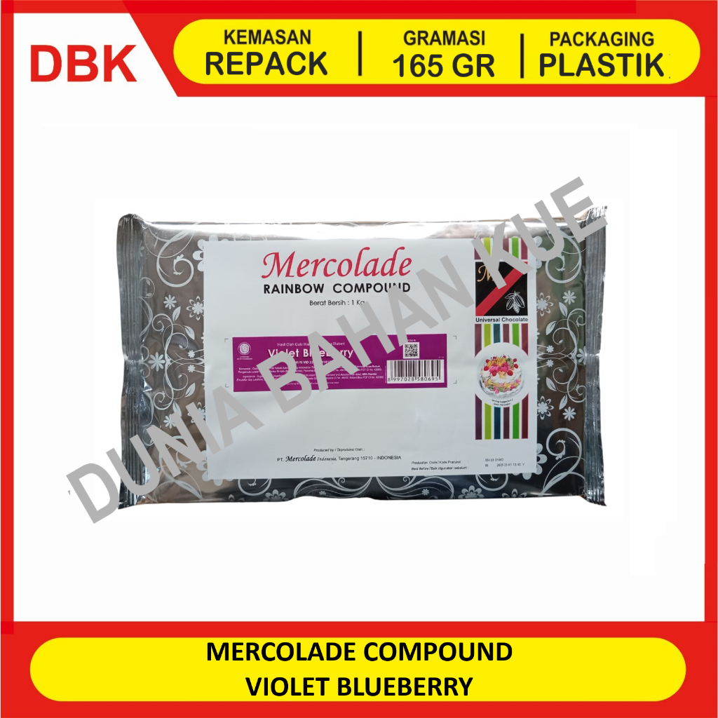 

MERCOLADE RAINBOW COMPOUND VIOLET BLUEBERRY - 165 GR / COKELAT COMPOUND BLUEBERI
