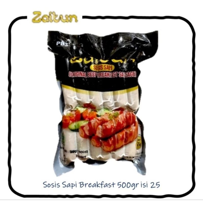 

Zaitun Beef Breakfast Sosis 500Gr
