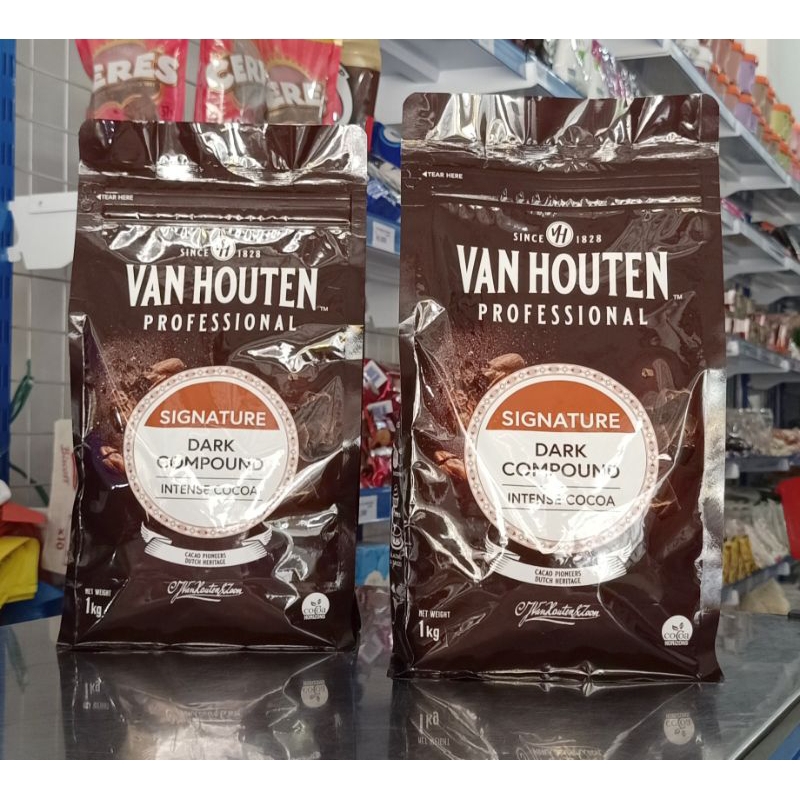 

Van Houten Dark Compound 1kg/VanHouten Dark Compound Button 1kg/Coklat Batang Bentuk Coin