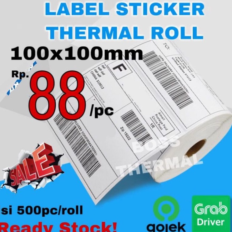 

KERTAS LABEL THERMAL 1x1 isi 5 STICKER BARCODE THERMAL 1X1 6TD87887