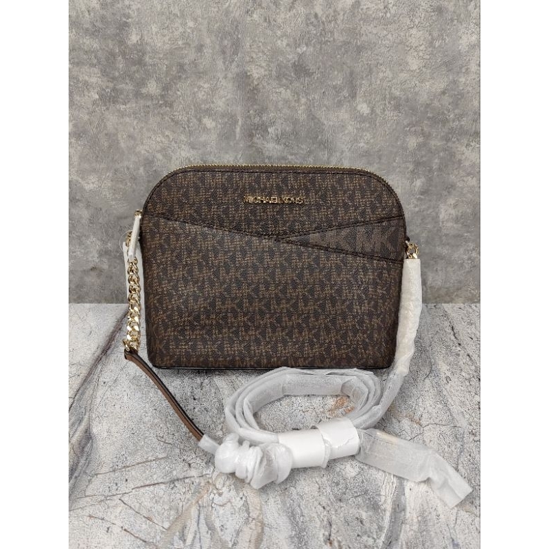 MK jet Travel medium dome signature brown