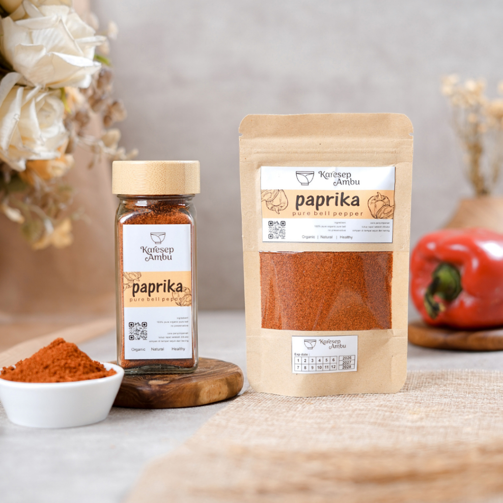 

Paprika / Pure Bell Pepper - Bumbu Dapur Rempah Asli Murni Organik Dry Herbs & Spices by Karesep Ambu