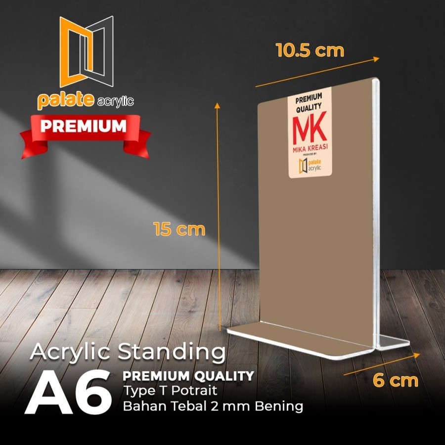 

AKRILIK TENT HOLDER A6 T PORTRAIT- 2MM PREMIUM