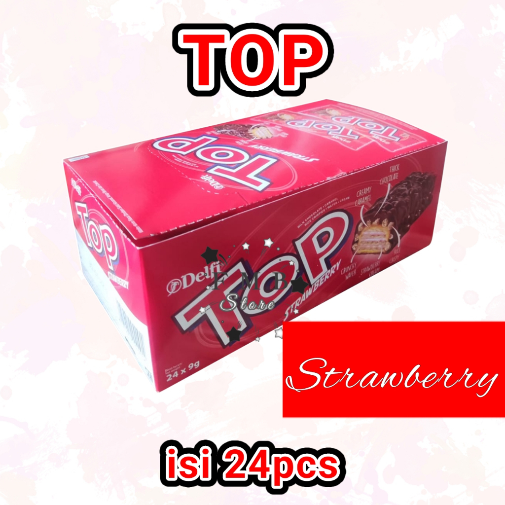 

Delfi Top Wafer Makanan Ringan 1 Box Isi 24pcs/sachet Coklat