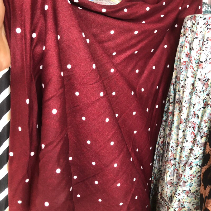 1/2 Meter Kain Rayon Motif Polkadot / Kain Katun Rayon / Katun Rayon