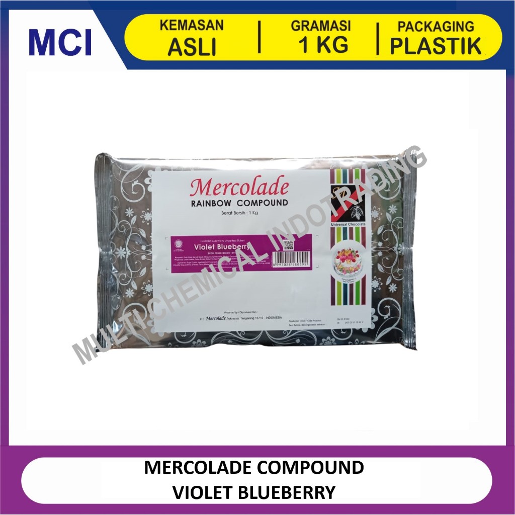 

MERCOLADE RAINBOW COMPOUND VIOLET BLUEBERRY / COKELAT COMPOUND BLUEBERI - 1 KG