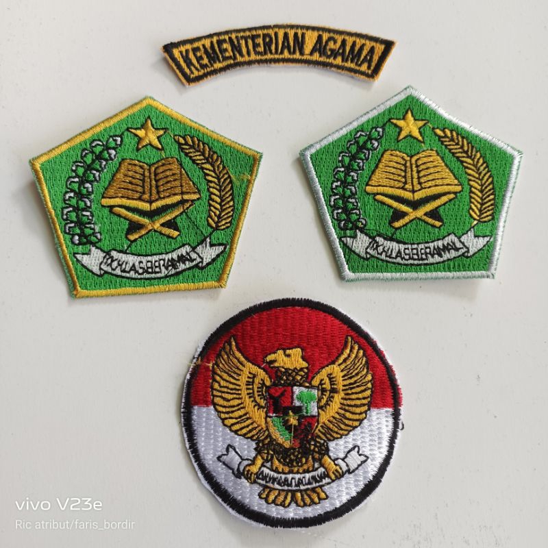 BET BORDIR LOGO KEMENAG LAMBANG GARUDA LAMBANG KEMENTERIAN AGAMA