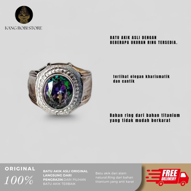 cincin batu pancasona-cincin pancasona 7 samudra-cincin titanium pria keren