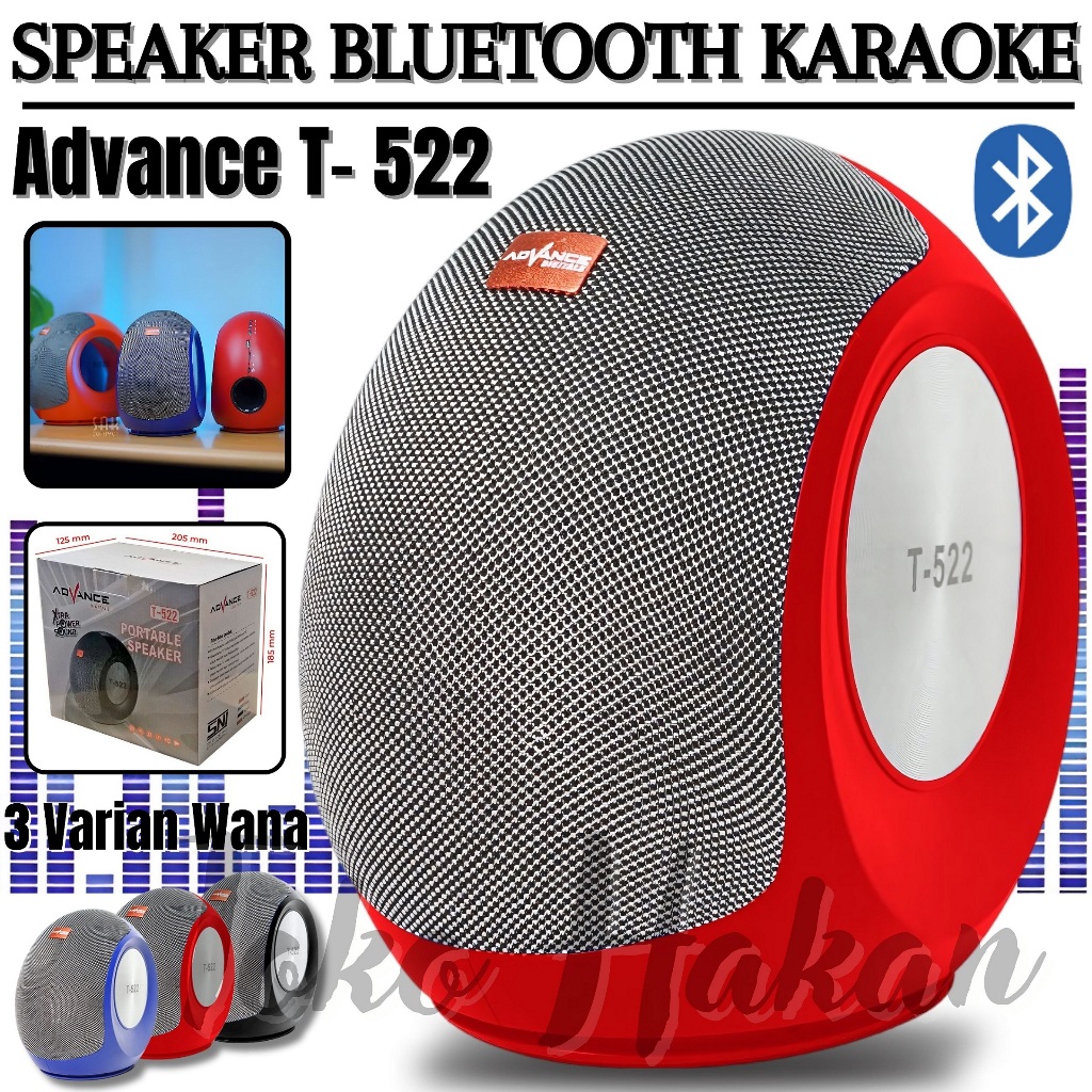 Speaker Bluetooth Advance T- 522 / Speaker Aktif Portebel - Speaker Bluetooth Full Bass / Speaker Bl