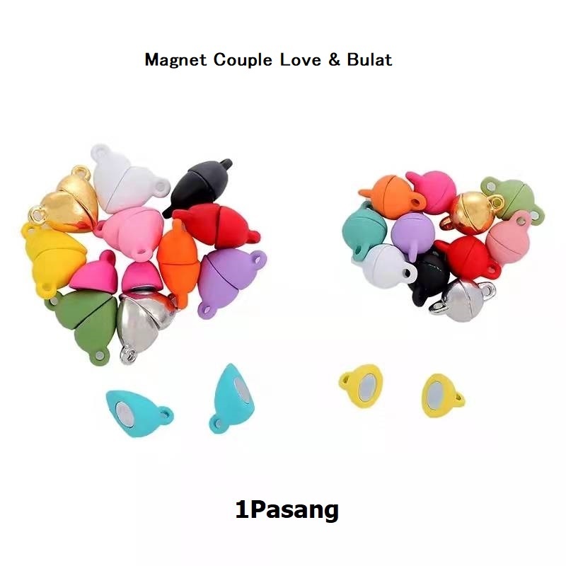 Magnet Gelang Couple / Magnet Ball Magnet Love / Magnet Gelang Bulat Hati / Kait Gelang Bola Magneti